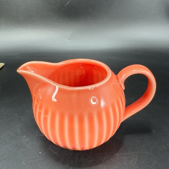 Royal Doulton Symphony Porcelain Small Pitcher Creamer Jug Flaming Orange Glaze - Picture 7 of 10